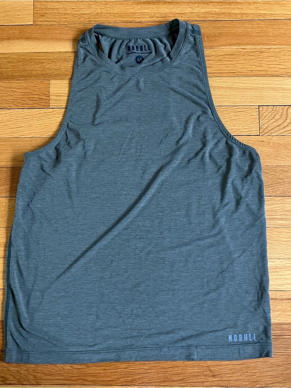 NOBULL Green Grey Lightweight Athletic Sporty Workout Gym Lift Tank Tops Medium - Picture 8 of 10
